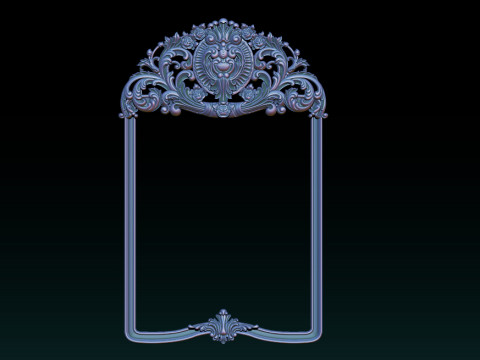 Classical carved frame 3D-printmodel