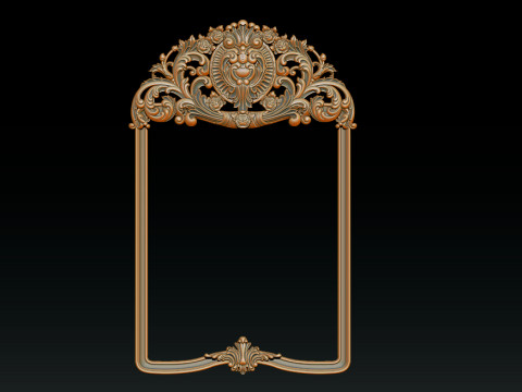 Classical carved frame 3D-printmodel