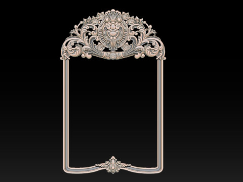 Classical carved frame 3D-printmodel