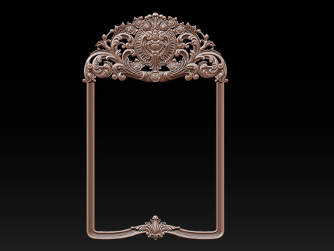 Classical carved frame 3D-printmodel