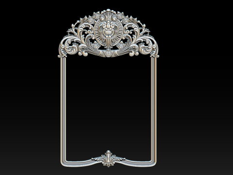 Classical carved frame 3D-printmodel