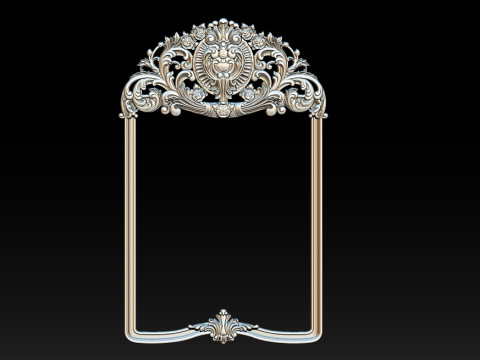 Classical carved frame 3D-printmodel