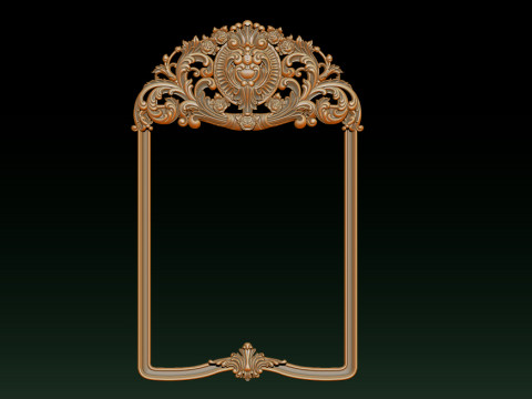 Classical carved frame 3D-printmodel