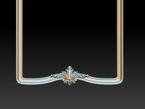Classical carved frame 3D-printmodel