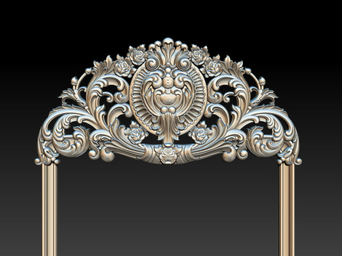 Classical carved frame 3D-printmodel