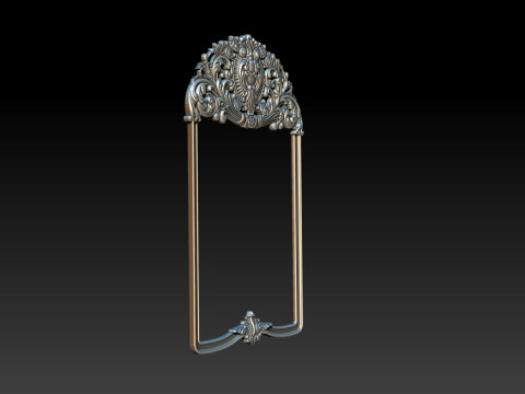 Classical carved frame 3D-printmodel
