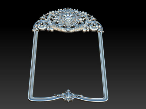 Classical carved frame 3D-printmodel