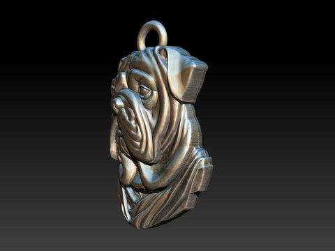 Bull Dog Pendant 3D प्रिंट मॉडल