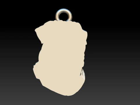Bull Dog Pendant 3D Print Model