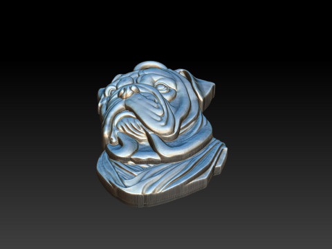 Bull Dog Pendant 3D प्रिंट मॉडल