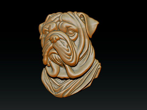 Bull Dog Pendant 3D प्रिंट मॉडल