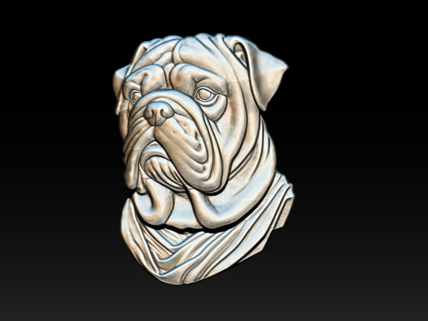 Bull Dog Pendant 3D प्रिंट मॉडल