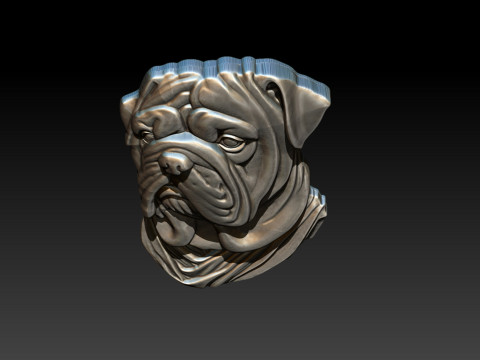 Bull Dog Pendant 3D प्रिंट मॉडल