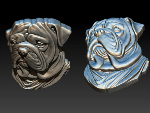 Bull Dog Pendant 3D प्रिंट मॉडल