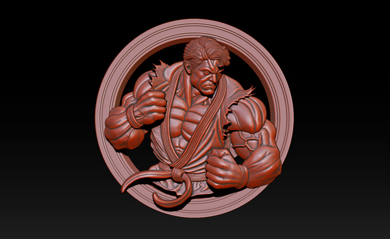 Mighty Hero 25D Relief Model for CNC and 3D Printing 3D 프린트 모델 .c4d .max .obj .3ds .fbx .stl .blend