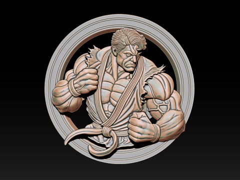 Mighty Hero 25D Relief Model for CNC and 3D Printing 3D 프린트 모델