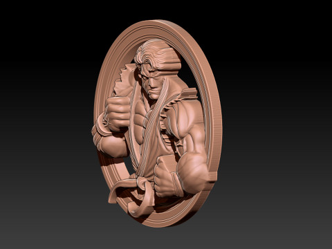 Mighty Hero 25D Relief Model for CNC and 3D Printing 3D 프린트 모델
