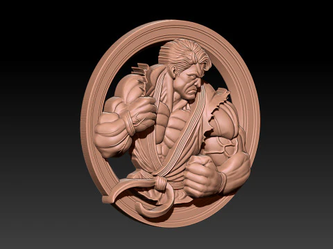 Modelo en relieve Mighty Hero 25D para impresi&oacute;n CNC y 3D Modelo de impresión 3D