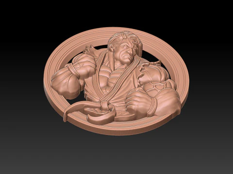 Modelo en relieve Mighty Hero 25D para impresi&oacute;n CNC y 3D Modelo de impresión 3D