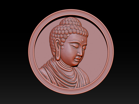 CNC Buddha Head Sculpture 3Dプリントモデル