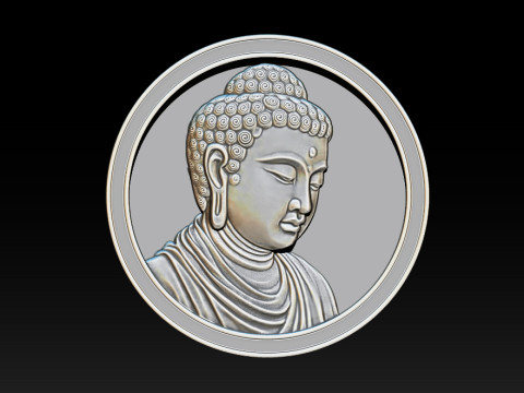CNC Buddha Head Sculpture 3D-printmodel