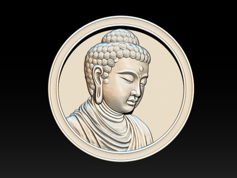 CNC Buddha Head Sculpture 3D-printmodel