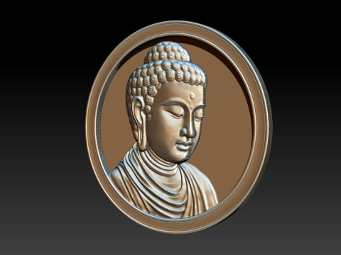 CNC Buddha Head Sculpture 3D-printmodel