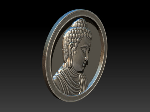 CNC Buddha Head Sculpture 3D-printmodel