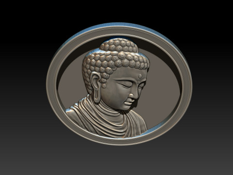 CNC Buddha Head Sculpture 3D-printmodel