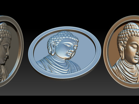 CNC Buddha Head Sculpture 3D-printmodel