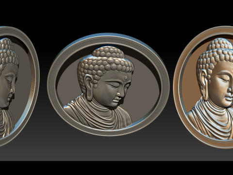 CNC Buddha Head Sculpture 3D-printmodel