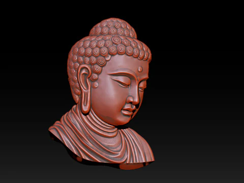 Buddha Head Sculpture Jewelry 3D Print Model