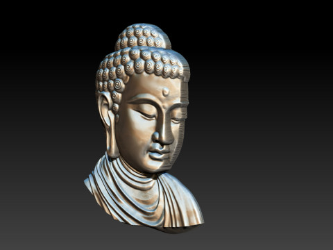 Buddha Head Sculpture Jewelry 3Dプリントモデル