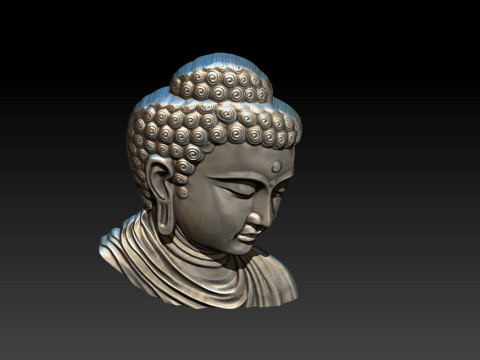 Buddha Head Sculpture Jewelry 3Dプリントモデル