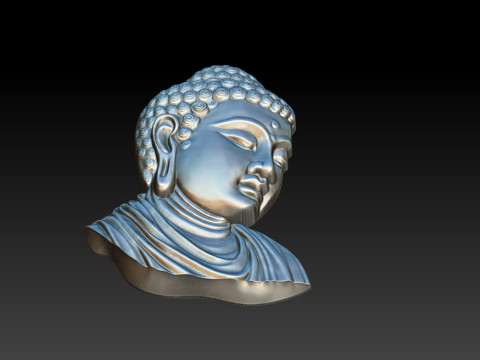 Buddha Head Sculpture Jewelry 3Dプリントモデル