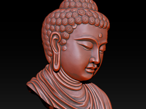 Buddha Head Sculpture Jewelry 3Dプリントモデル