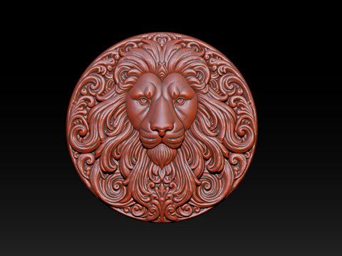 Lion Relief Model - Powerful and Luxurious Art Modello di stampa 3D
