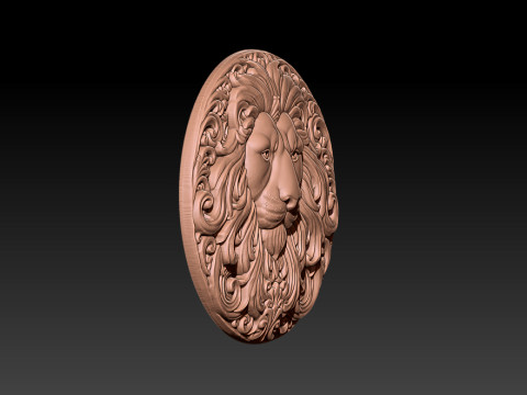 Lion Relief Model - Powerful and Luxurious Art Modello di stampa 3D