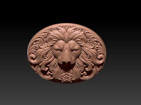 Lion Relief Model - Powerful and Luxurious Art Modello di stampa 3D
