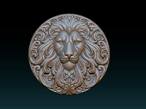 Lion Relief Model - Powerful and Luxurious Art Modello di stampa 3D