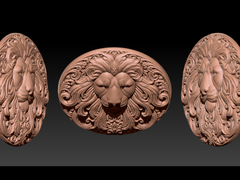 Lion Relief Model - Powerful and Luxurious Art Modello di stampa 3D