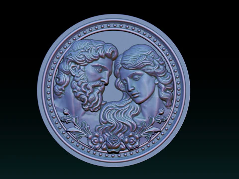 Eternal Love Relief Model 3D Print Model