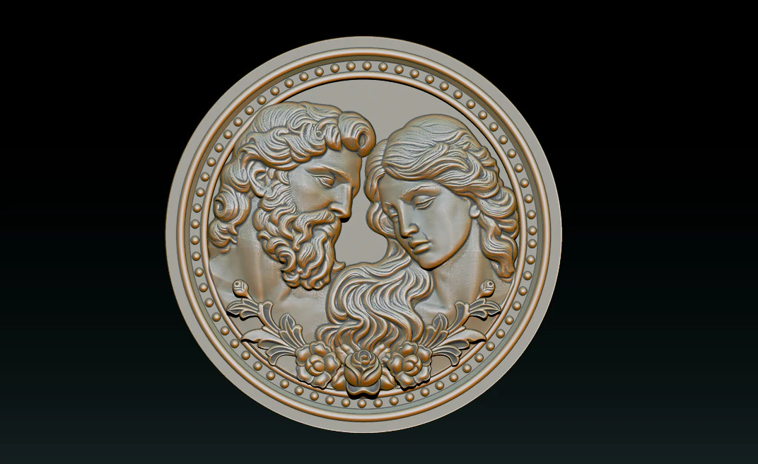 Eternal Love Relief Model 3D Print Model .c4d .max .obj .3ds .fbx .stl .blend 