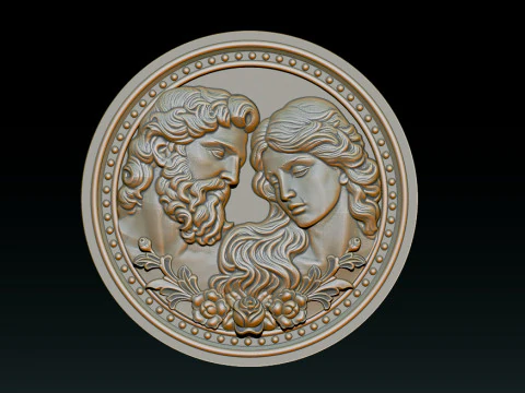 エターナルラブリリーフモデル 3Dプリントモデル