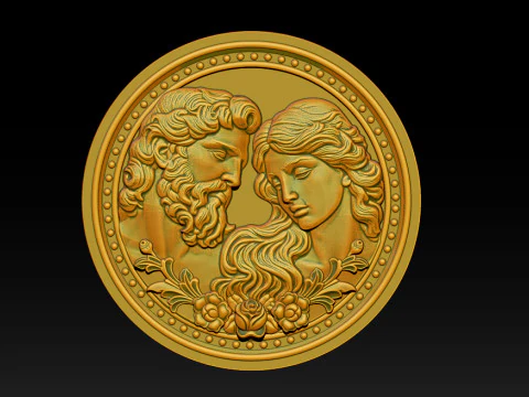 Eternal Love Relief Model 3D Print Model