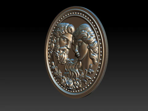 Eternal Love Relief Model 3D Print Model