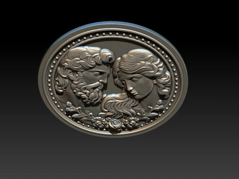 Eternal Love Relief Model 3D Print Model