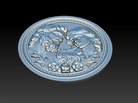 Eternal Love Relief Model 3D Print Model