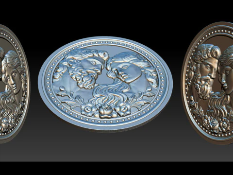 Eternal Love Relief Model 3D Print Model