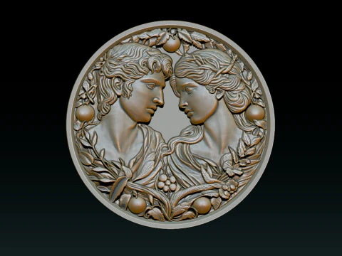 Eternal Love Relief Model 3D Print Model